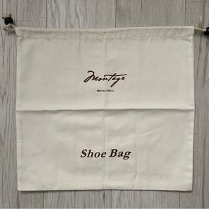 Montage Beverly Hills California Drawstring (1) Pair Shoe Travel Bag NWOT